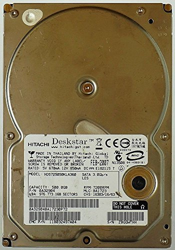 Hitachi Deskstar 7K500 500GB - interna hårddiskar (Serial ATA II, 500 GB, 3,5, 5-55 °C, -40-65 °C, 8-90%)