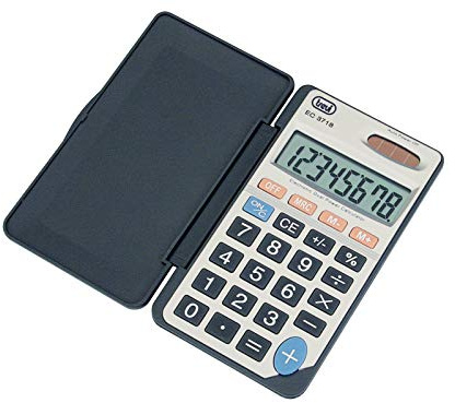 Trevi EC 3718 - Calculadora (bolsillo, Batería/Solar, Basic calculator, Gris)