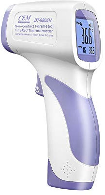 CEM DT-8806H Thermomètre infrarouge sans contact, appareil médical pour le contrôle de la température, mesures précises sans contact