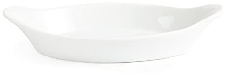 Olympia Whiteware Oval Eared Dishes 289mm Porcelain Serving Plates Oven Safe 6pc