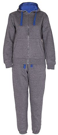NOROZE Barn pojkar kontrastsladd hel dragkedja fleece träningsdräkt 7-13 år
