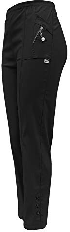 sockenhimmel Damenhose leichte Thermohose Hose für milde Wintertage Schlupfhose Outdoor Funktionshose Innenfutter aus Mikrofleece (44-46, Schwarz)