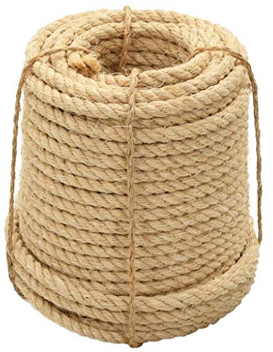 Festnight Corda in Sisal 100%,Spago da Giardinaggio,Spago Alberi tiragraffi per Gatti 12 mm/14 mm/16 mm/20 mm 50 m/100 m/250 m