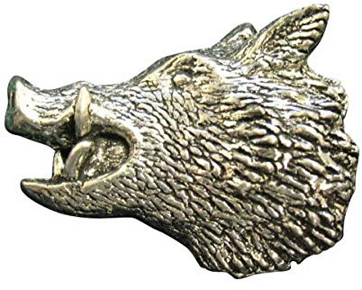 Ansteckpin Keiler | für den Hut oder das Revers | Perfekt zum Jagd-Outfit | Anstecker Pin Button | Altsilber