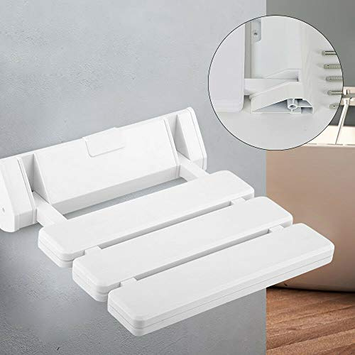 RainWeel Klappbarer Duschsitz zur Wandmontage Duschklappsitz Duschhocker Duschhilfe 36 * 33 * 5 cm