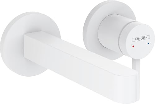 hansgrohe Finoris 1-grepps tvättställsblandare för inbyggnad i vägg med 16,8 cm pip Matt vit, 76051700