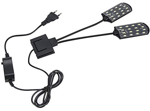 Miskall Aquarium-Anstecklampe, 220 V, wasserdicht, flexibel, LED, Wasserpflanzen, wachsen leicht, Aquariumbeleuchtung, EU-Stecker