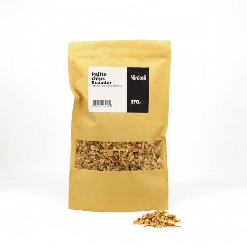NIRDOSH- Incenso in grani Palo Santo Palito dall'Ecuador - Incenso Naturale per braciere e carboncini - Aroma Intenso e Corposo per rituali e cerimonie - Confezione da 170 gr
