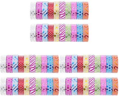STOBOK 60stücke Washi Tape Selbstklebende Dekorationsbänder Für Scrapbooking Bastelprojekte Und Journals Kreative Bastelaccessoires Verschiedenen Designs