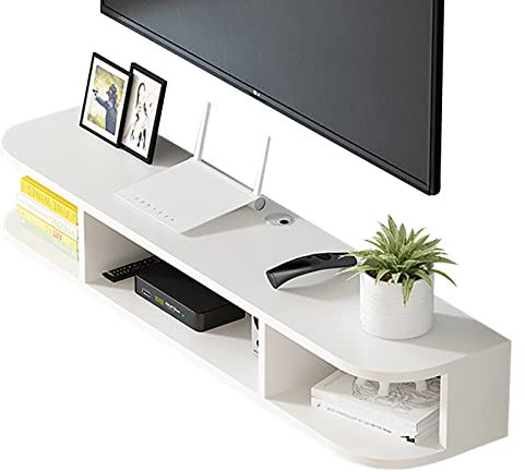KAYEF Soporte Flotante para TV, Estante para TV montado en la Pared, Centro de Entretenimiento, componente de gabinete Flotante para TV para videoconsola, decodificador de Cable/Unidad de almacena