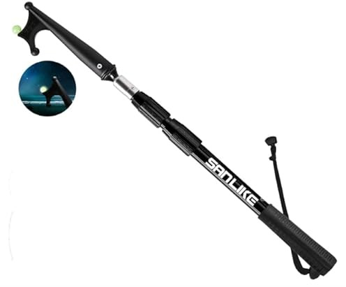 SAN LIKE Bootshaken Teleskop, Bootshakenstang aus Glasfasermaterial Teleskop-Bootshaken mit leuchtenden Perlen Bootsschieber Arretierbar und Ausziehbar 120cm