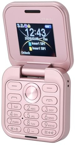 Zunate Cellulare pieghevole sbloccato per anziani, anziani, 2G Basic, facile da usare, piccolo telefono cellulare con pulsanti grandi, radio FM, torcia LED, Dual Nano SIM e