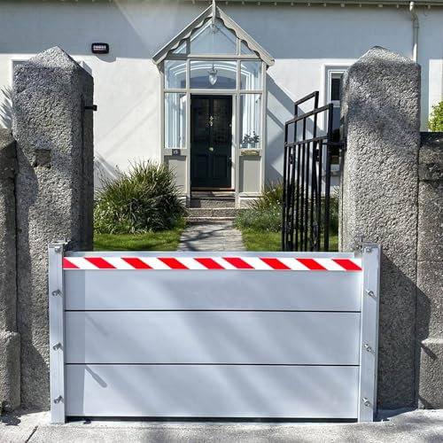 Wasser-Hochwasserbarriere, Aluminium-Hochwasserbarriere Straßenschwellen-Außenwandschutzwand Für Garage/Keller/Haustür/Einfahrt(130 * 40cm)