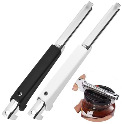 DKDDSSS 2 Pcs Apriscatole Manuale, Apriscatole Manuale Regolabile, Apriscatole per Artrite Senza Sforzo, Acciaio Inossidabile Apri Barattoli Professionale, Per Anziani, Donne