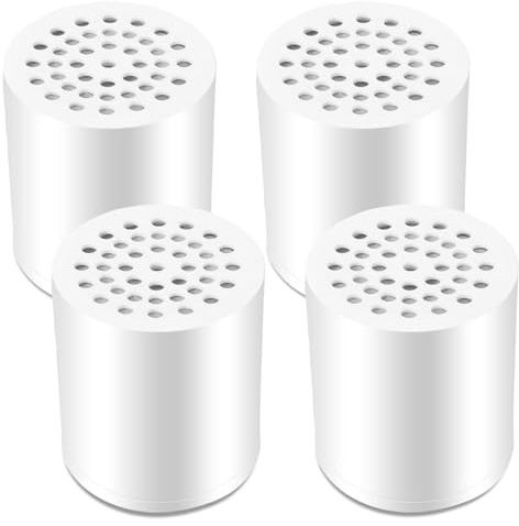 OWLMATE 4 Stück 20 Stufen Shower Filter, Kalkfilter Dusche, Shower Filter for Hard Water, Wasserenthärter Dusche Entfernt Chlor, Schwermetalle, Haut und Haar Gesund