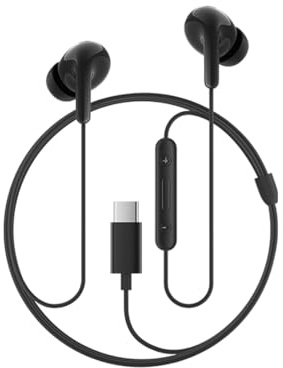 Xiaomi Auriculares intrauditivos tipo C con controladores de 12.4 mm, micrófono HD y resistencia al polvo y al agua IP54 (negro)