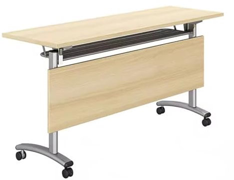 Konferenztisch Klappbarer Konferenztisch Büro-Schulungstisch, moderner mobiler Seminar-Besprechungstisch mit Lenkrollen, für Konferenzraum-Klassenzimmer, 12 Größen (Eichenfarbe, 55 x 16 x 30 Zoll)