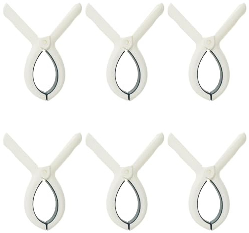 Axinost 6 Stück Wäscheklammern Handtuchklemmen Große Handtuchklammern für Strandliegen, 13.5cmX10.2cm(5,31 Inch × 4,02 Inch),Strandtuch Clips Handtücher Towel Clips Strandtuchklammern (Blau)