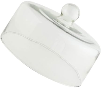 Cabilock Couvercle en Verre à Gâteau Transparent et Résistant à l'usure Poignée Confortable Couverture Alimentaire Anti-poussière pour Aliments et Snacks