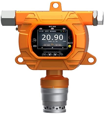 Air Quality Detector, Fixed Single Gas Detector, O2, H2S, CO, EX; Combustible Gas Detector High-precision Sensor,w LED Alarm for Home Office School(H2S)
