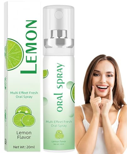 Dry Mouth Flavoured Spray,Fruit Oral Breath Spray,Mouth Freshener Spray,Breath Freshener Spray,Oral Care Spray,Fresh Breath Spray,Breath Freshener for Bad Breath,Oral Spray for Women&Men(Lemon Flavor)
