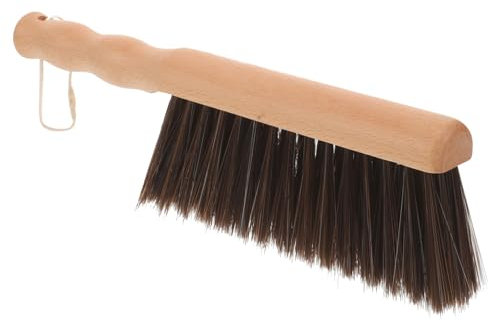WRITWAA Brosse pour Cheminée Manche en Bois Ergonomique, Accessoire de Nettoyage Doux pour Surfaces, Maison Jardin