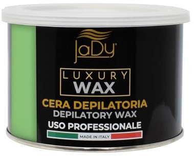 JaDy - Cera Depilatoria Aloe Vera | Uso Professionale | Delicata sulla Pelle Sensibile | Fragranza Avvolgente | Made in Italy | 400ML, Verde, Luxury Wax (1)
