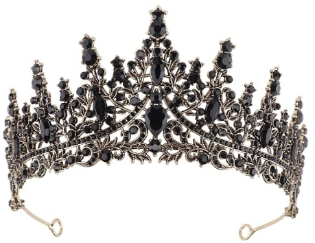 DRESHOW Corona di Compleanno per Donna Tiara di Cristallo di Strass per Ragazze Decorazioni Accessori per Capelli Tiara di Matrimonio Glitter Corona Principessa Fasce per Festa