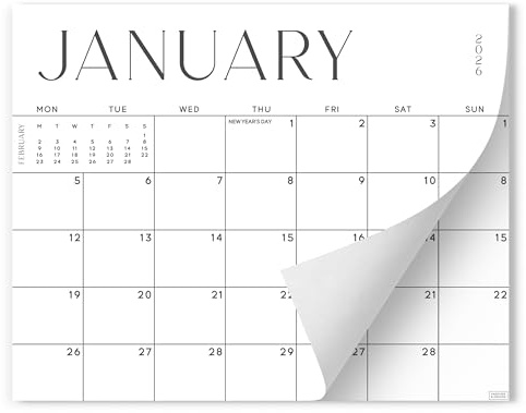 S&O Simple Magnetic Fridge Calendar from January 2026-June 2027 - Tear-Off Refrigerator Calendar to Track Events & Appointments - 18 Month Magnetic Planner for Fridge for Easy Planning-8x10”in