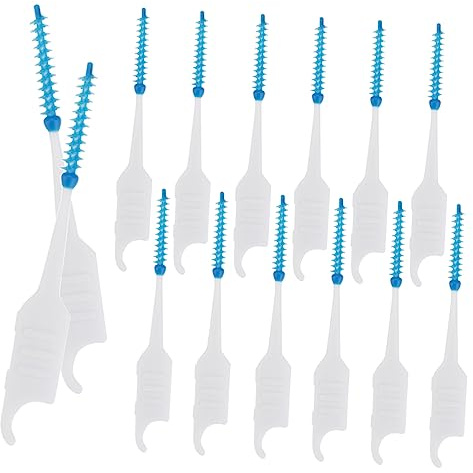 SHERCHPRY 200 pezzi Scovolini Interdentali Silicone Morbido Strumenti Portatili per Pulizia Orale e Rimozione Tartaro Viaggi e Ufficio