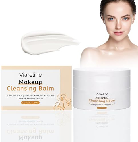 Balsamo Desmaquillante Bálsamo Limpiador,Limpiador Facial Crema,con Extractos Centella,Maquillaje,Protector Solar y Limpiador de Poros para Todo Tipo de Piel - 50g