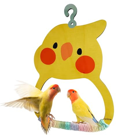 Fågelgunga, parakiter bur fågel gungleksak, färgglad tränare näbb-slipning trä abborre för livsmiljö dekoration inomhus kärlek nymfparakiter Conure