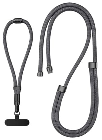 Pulsera fuerte multifunción ajustable para el cuello del teléfono con clip de bloqueo sin pérdida, correa para dispositivos móviles, estilo simple, cordón para teléfono con cierre de bloqueo