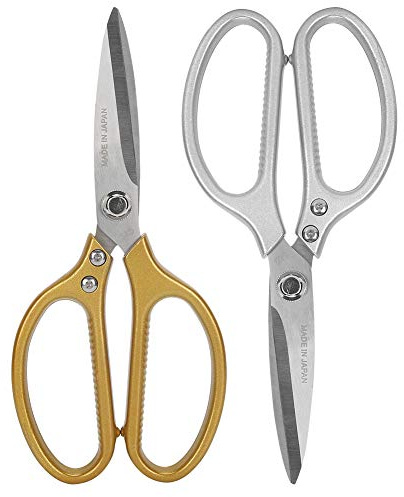 Yctze Forbici Multifunzionali in Oro Argento di Alta qualità da 2 Pezzi per Sartoria Domestica, Uso in Cucina e Taglio di Ossa