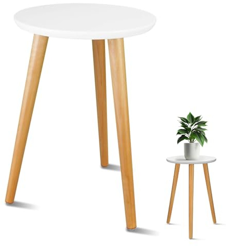 Yoodriy Pflanzenständer Hoch 42 cm, Moderner Pflanzenständer aus Holz, Blumenhocker mit DREI Beinen, Rundem Design, Ideal für Wohnzimmer, Balkon und Garten Deko