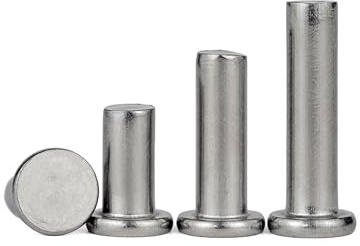 （50PCS） Stainless Steel 304 Solid Flat Head Rivets, Hand Hammered countersunk Head Nail Processing Accessories M6X55mm.