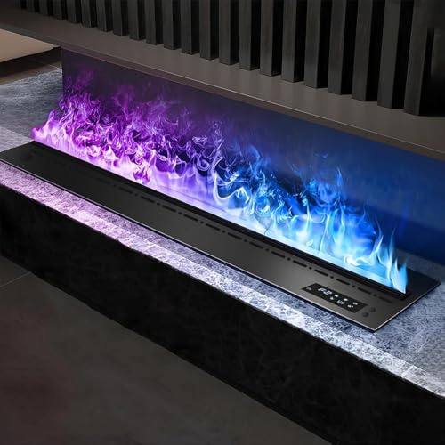 Chimenea De Vapor De Agua 3D, Chimenea Atomizada 3D con Efecto De Llama Led, Chimenea Vapor De Agua, Chimenea eléctrica incorporada, Ultradelgada y Silenciosa,A,200cm