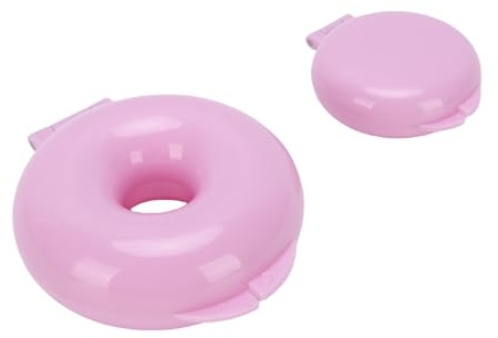 SIXRUN Moule à Cake Pop, Donut en Plastique PLA et Machine à Dessert Ronde, Ensemble de 2 Pièces Antiadhésif à Dégagement Facile pour Pâte à Biscuits Cake Pops Utilisation en Argile dans la (PINK)