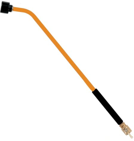 Dramm ColorMark Soft Rain Watering Spray Wand – 30” Long, ORange – Lightweight & Durable with 8 Foam Grip and Brass Shut-Off Valve – Ideal for Hanging Baskets, Planters, Gardens, Shrubs & Seedbeds