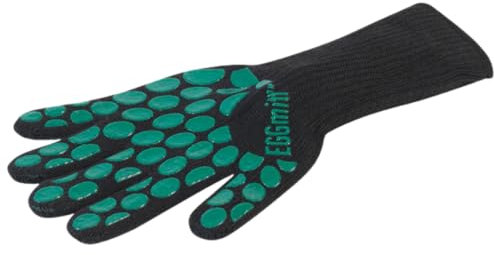 Big Green Egg AC6412 Hitzebeständiger Eierhandschuh, Schwarz, 42 x 16 x 1,5 cm