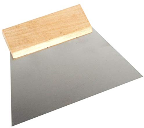 Toolty Steel Trowel, 180mm - Wooden Handle - for Adhesives, Mortars and Tiles - DIY - TLTY-0930