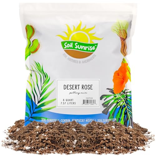 Soil Sunrise Desert Rose Potting Soil Mix (8 Quarts) Hand Blended Small Batch Soil Blend for Desert Rose Plant