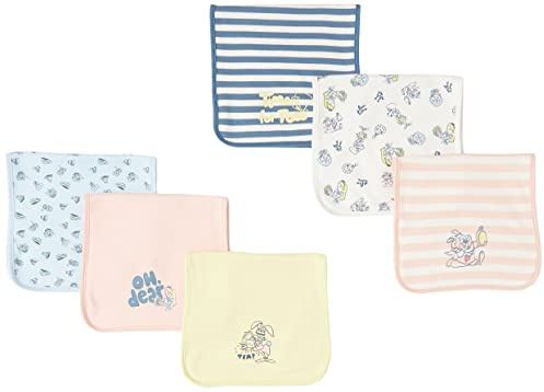 Amazon Essentials Disney | Marvel | Star Wars | Princess Paños Suaves para Eructos Bebé Niña, Pack de 6, Paquete de 6 Alice Tea Party, Talla única