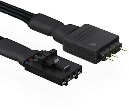 iHaospace RGB Adapterkabel für Corsair Lighting Node Core, Konverterkabel für Corsair iCUE Commander Core XT/Commander Core, ARGB Adapter Stecker für 5V 3 Pin ARGB Geräte