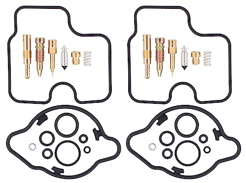 Vergaser Reparatursatz Umbausatz Motorrad Gummi Dichtung Vergaserdichtsatz Schwimmerventil Hauptdüse Gemischschraube O-Ring Motorradvergaser Reparatur Satz für Honda CB500 PC32 PC26 CB 500 S 1994-2003