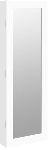 vidaXL Spegelskåp vit väggmonterat 30x8,5x90 cm, speglar, väggspeglar, smyckesspeglar, väggspegel, smyckesspegel, smyckesförvaring, spegelskåp