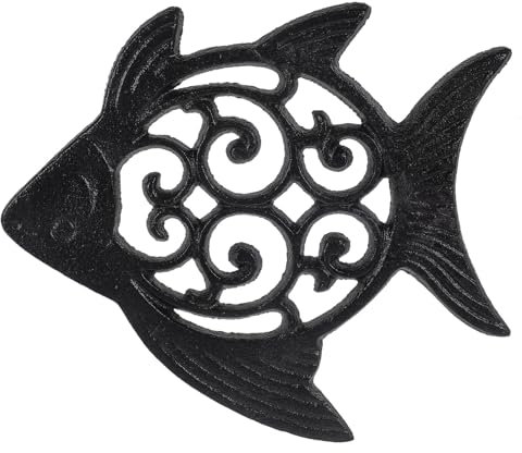 BESPORTBLE Pietre Decorativi Per Giardino Ghisa Lastre Da Calpestio Per Esterni Di Stepping Stones Per Camminamenti e Decorazioni Esterne Design Pesce Elegante Per Decorazione e