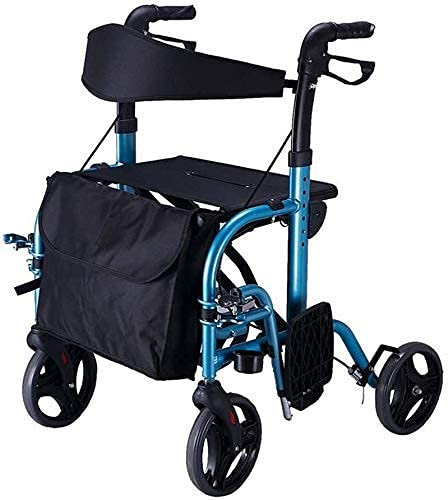 GaRcan Klappbarer Rollator Rollator Walker mit Sitz, Rollator Walker faltbar, robuster Rollator Walker leichte hochwertige Aluminiumlegierung für Senioren
