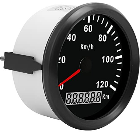 GPS-Messgerät, Universell, 0–120 Km/h, für Auto, LKW, Boot, 12 V, 24 V, mit Enna | LCD-Messgerät Kilometerzähler | Kompatibel mit Autoteilen | Einfach zu Installierendes Messgerät