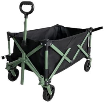 Bollerwagen faltbar Handwagen mit abnehmbarem Stoff Klappwagen Transportwagen tragbar Strandwagen Gartenwagen Faltwagen belastbar bis 150kg für Camping Garten Einkauf A